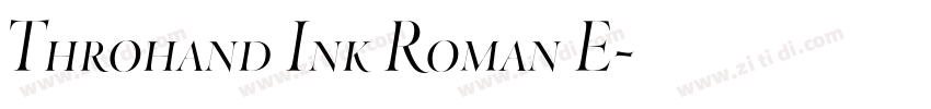 Throhand Ink Roman E字体转换